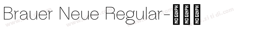 Brauer Neue Regular字体转换